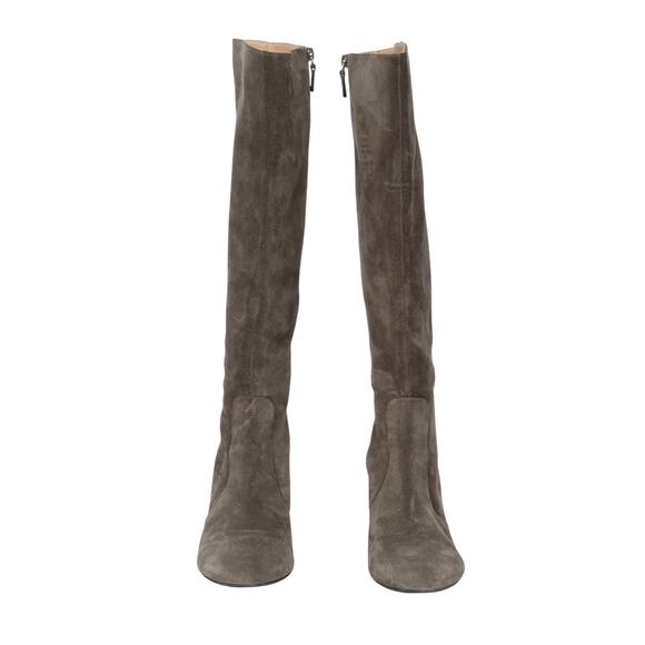 STUART WEITZMAN Gray Suede Knee-High Zip Boots Size 40.5 US 10.5 - Picture 2 of 4